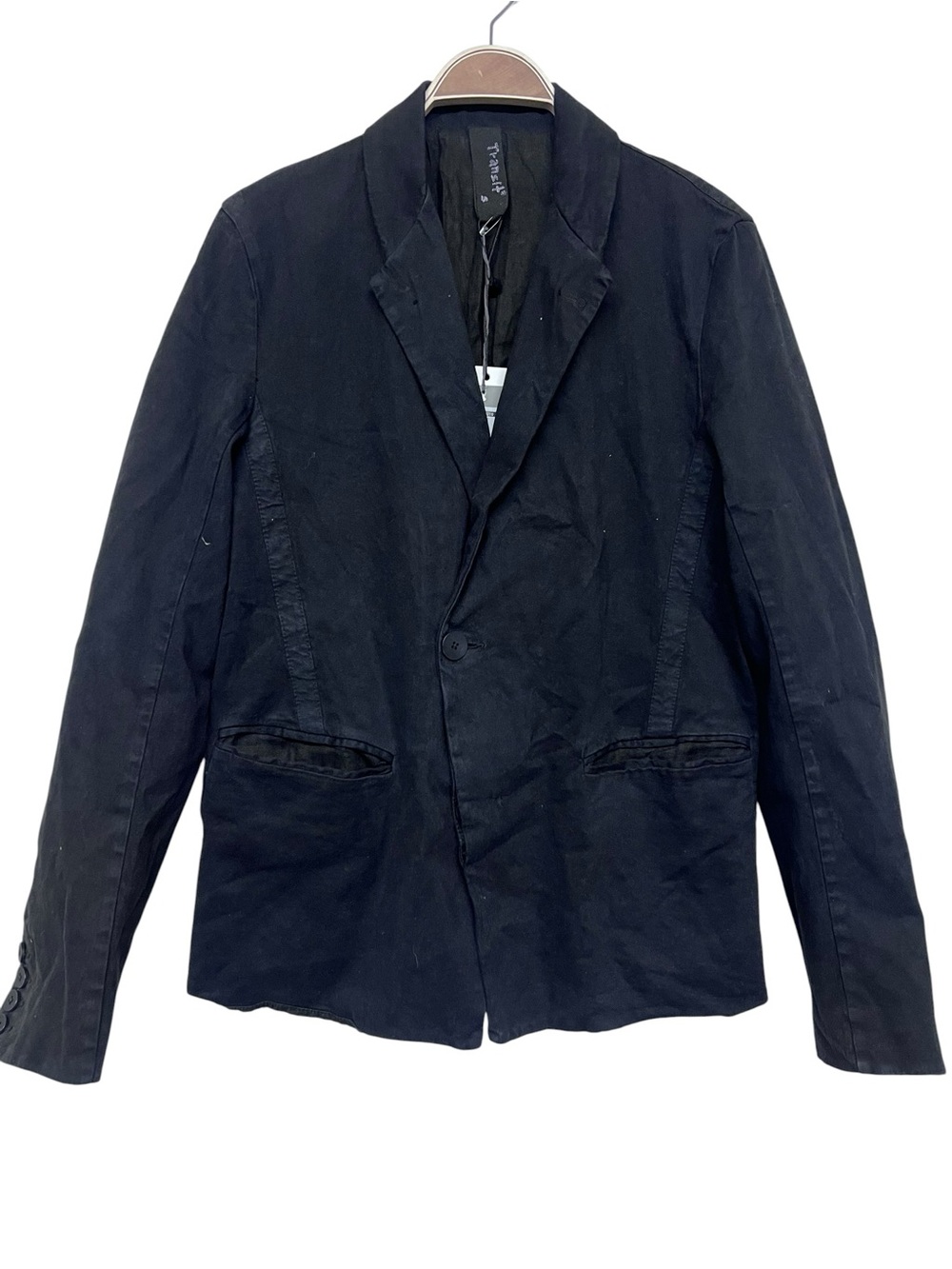New Mens Transit Italy Black Blazer Jacket‎ Wool Blend